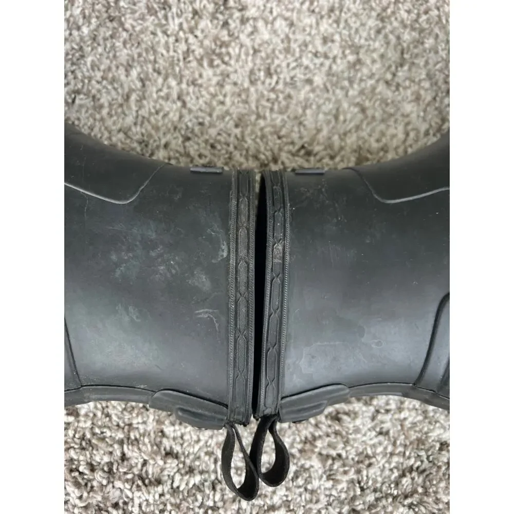 Hunter Women's Refined Black Ankle Biker Rain Boot Size 7